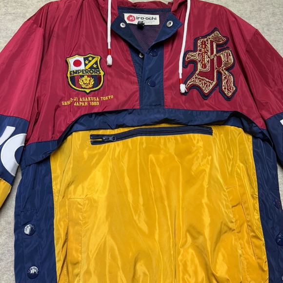 Iro-Ochi Emperors Tokyo‎ Japan Windbreaker Pullover Jacket Color Block Size M - Picture 7 of 12